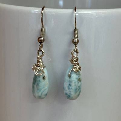 Larimar Stainless Steel Hypoallergenic Earrings