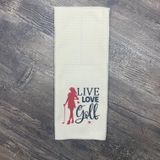 Live Love Golf Tea Towel