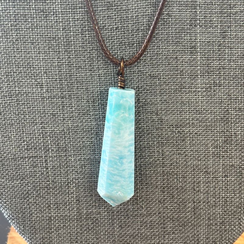 Blue Aragonite Necklace