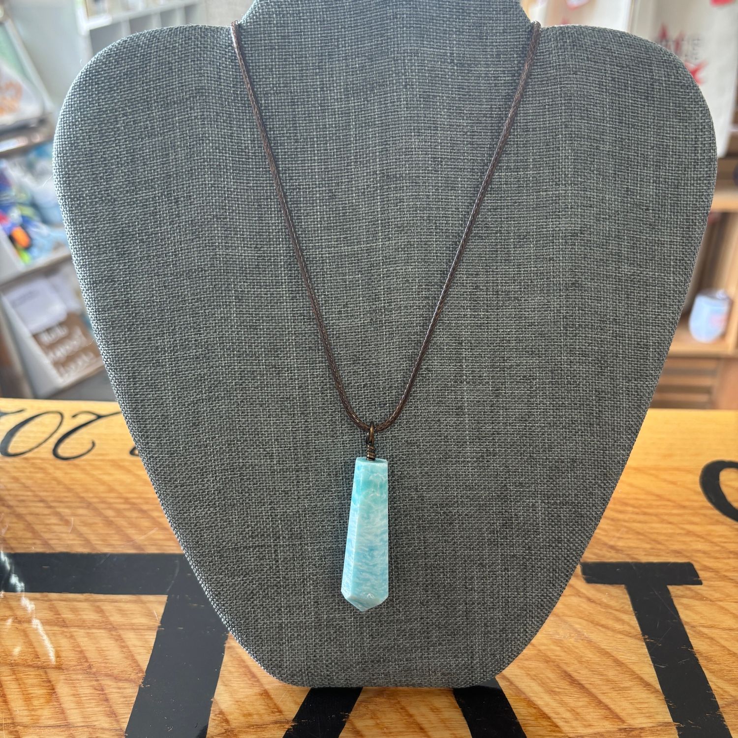 Blue Aragonite Necklace