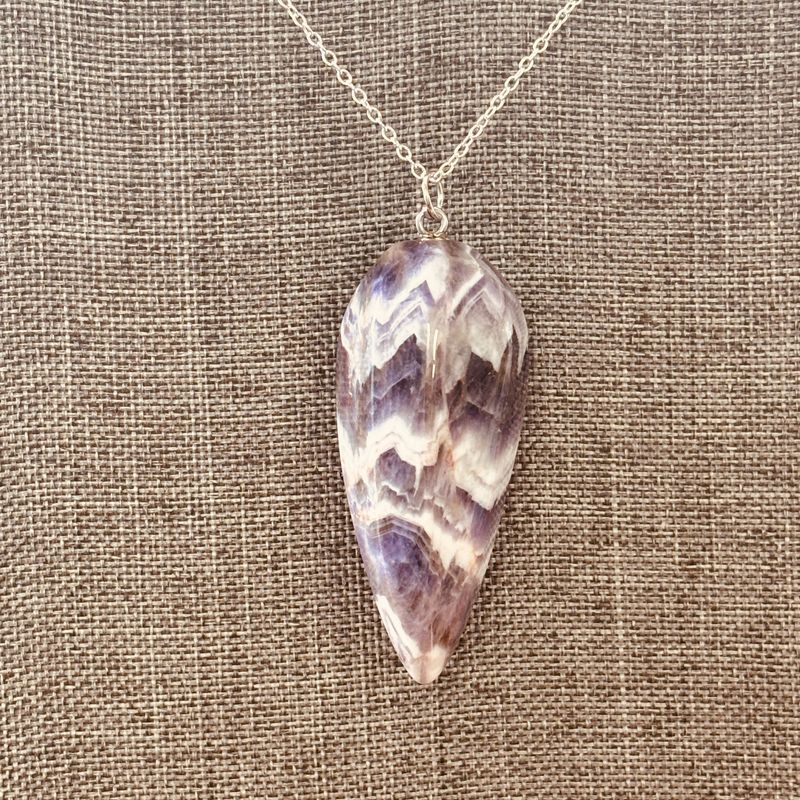 Chevron Amethyst Necklace