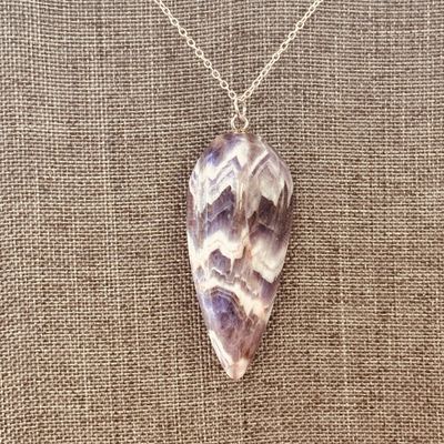 Chevron Amethyst Necklace