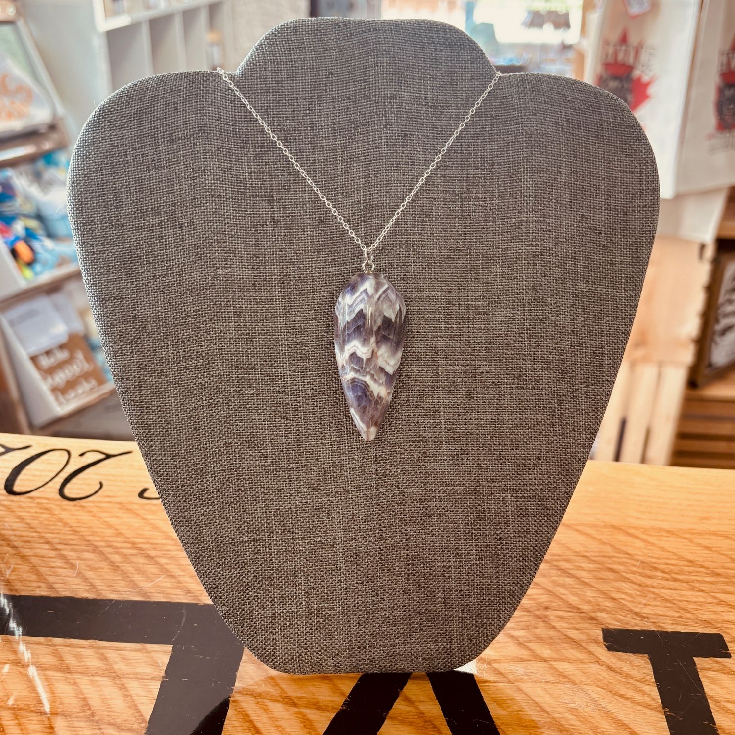 Chevron Amethyst Necklace