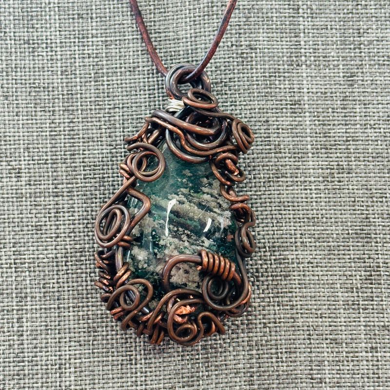Green Moss Agate Necklace