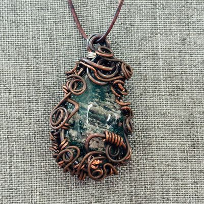 Green Moss Agate Necklace