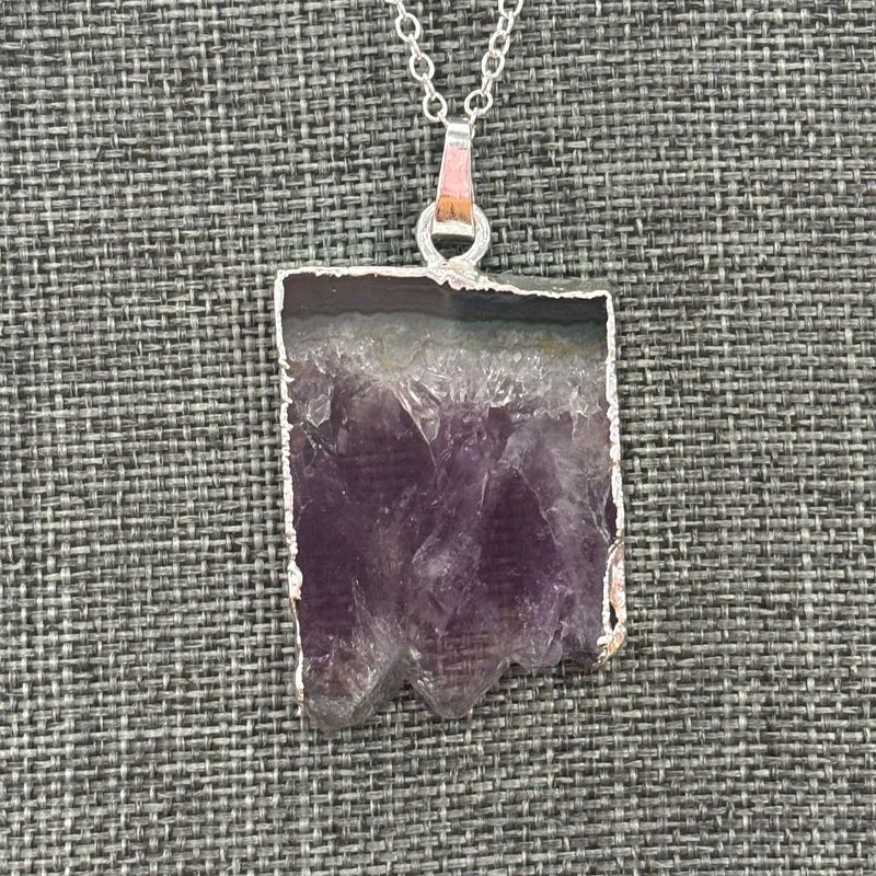 Amethyst Slice Necklace