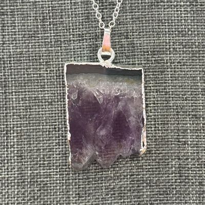 Amethyst Slice Necklace