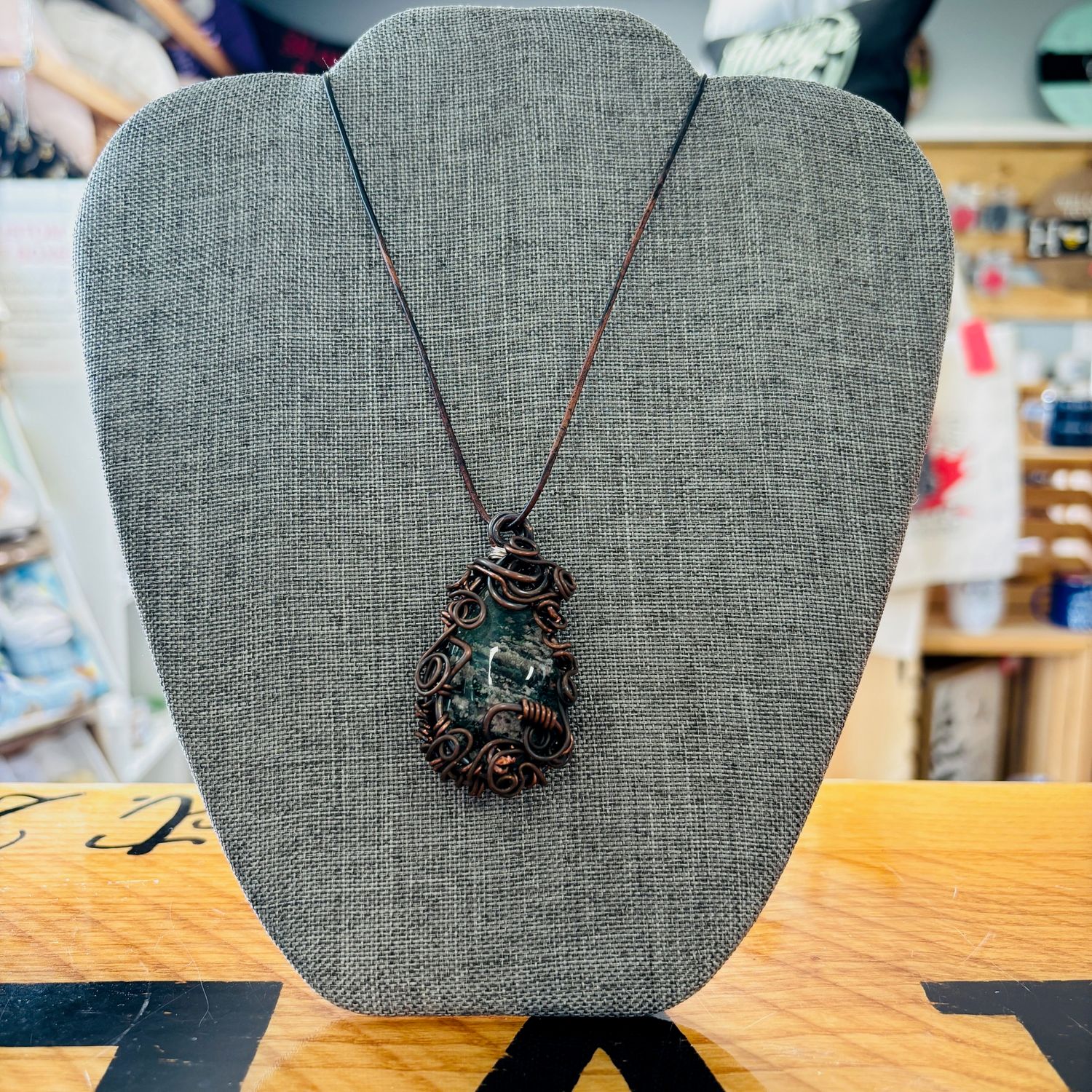 Green Moss Agate Necklace