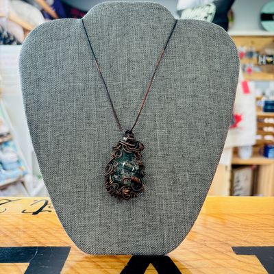 Green Moss Agate Necklace