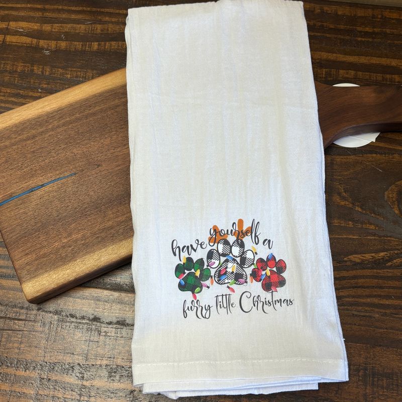 Have Yourself A Furry Little Christmas Tea Towel