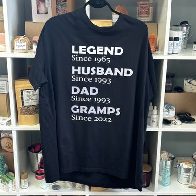 Custom Legend Husband Dad (Grandfather) Shirt Design for Shirt