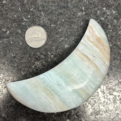Caribbean Calcite Moon Palm Stone