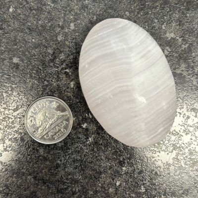 Pink Mangano Calcite Palm Stone