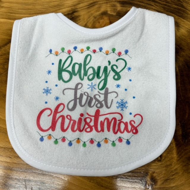 Baby&#39;s First Christmas Bib