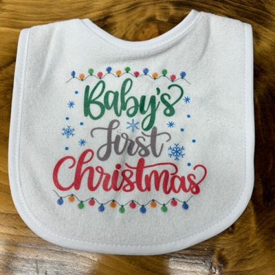 Baby&#39;s First Christmas Bib