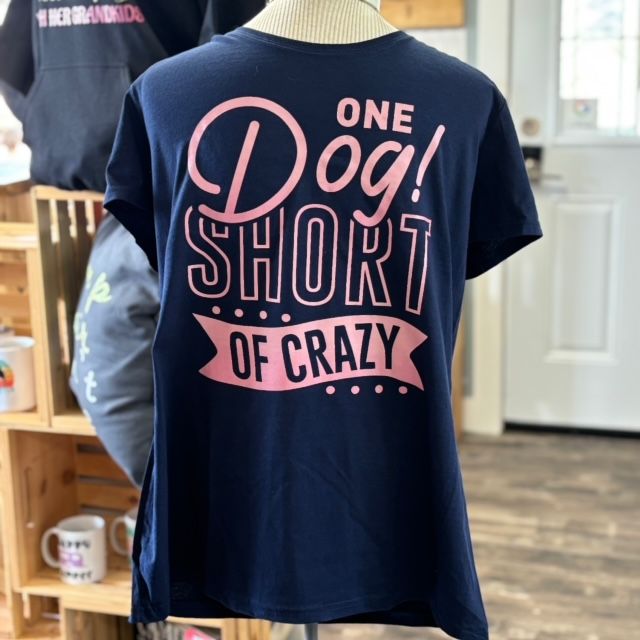 One Dog Short of Crazy Woman&#39;s Shirt size XL