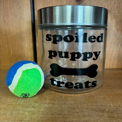 Spoiled Puppy Dog Treat Jar