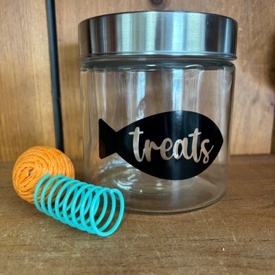 Cat Treats Fish Treat Jar