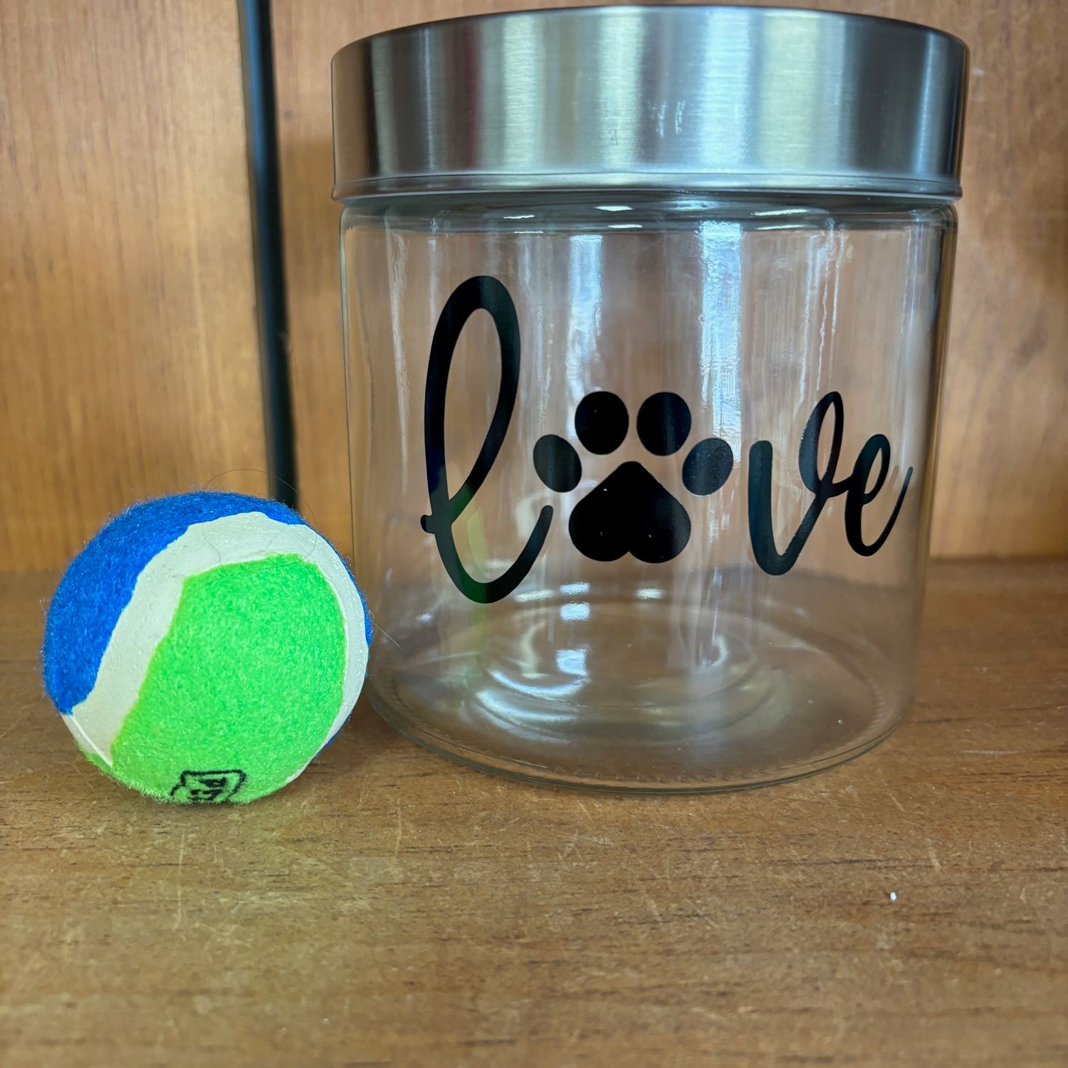 Love Pawprint Pet Treat Jar