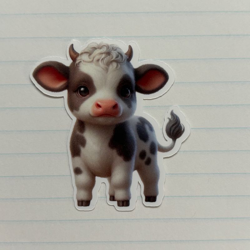 Cute Baby Cow Stickers (4 pk)