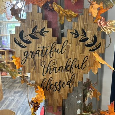 Thankful Grateful Blessed Sign