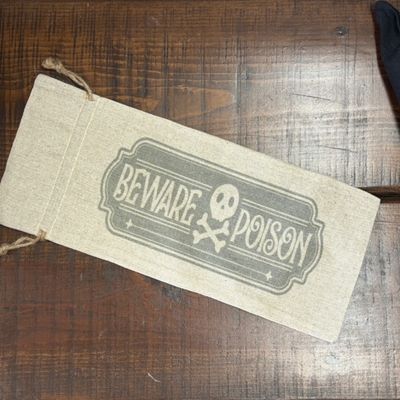 Beware Poison Wine Bag