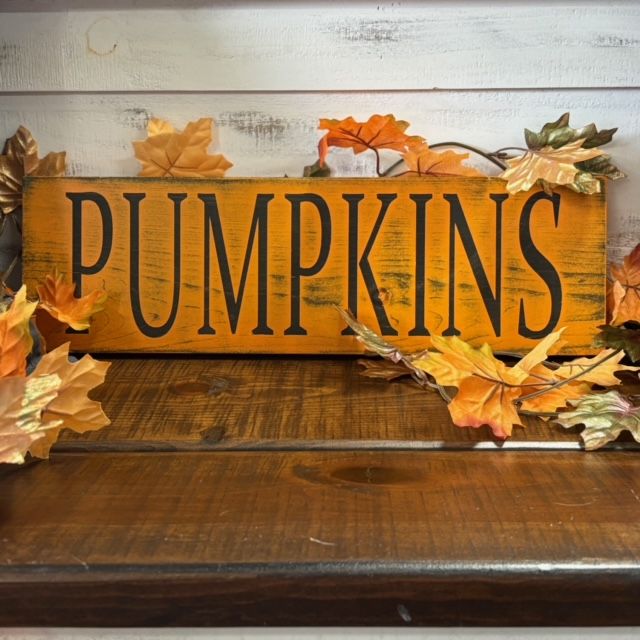 Pumpkins Wood Sign