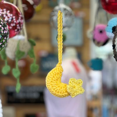 Moon and Star Crochet hanger