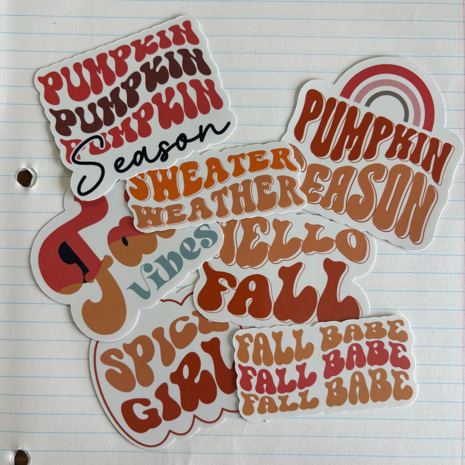 Retro Autumn Stickers