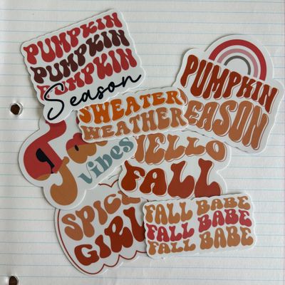 Retro Autumn Stickers