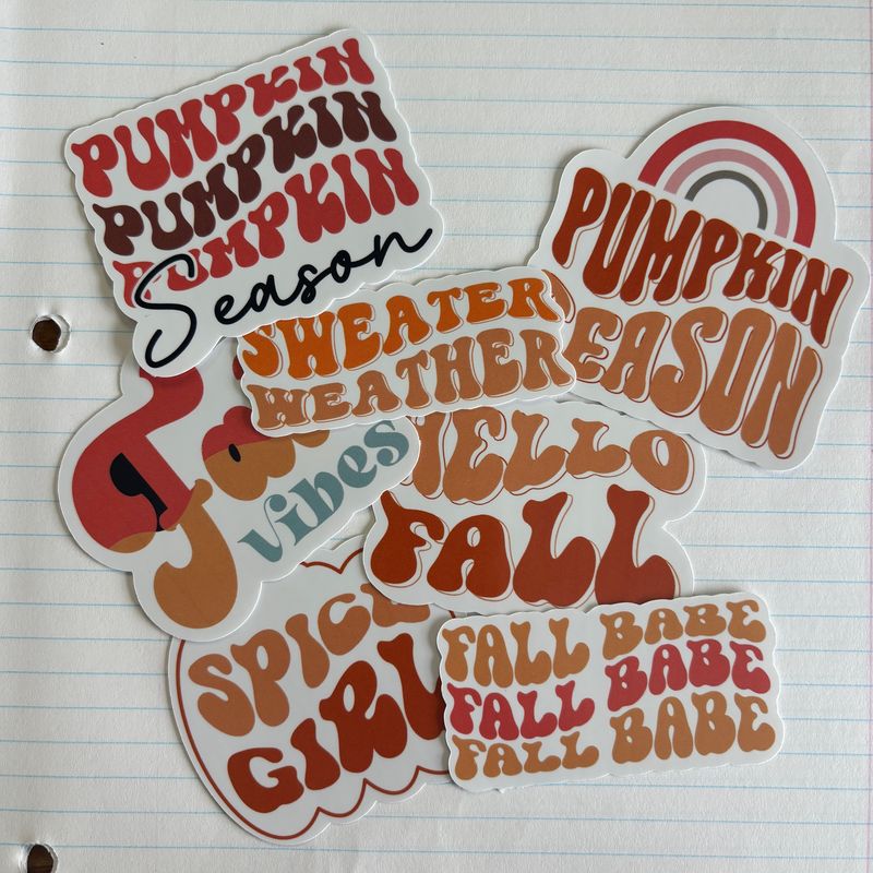 Retro Autumn Stickers