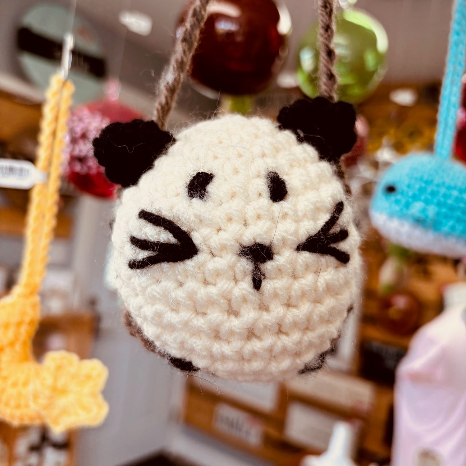 Cat on Swing Crochet hanger