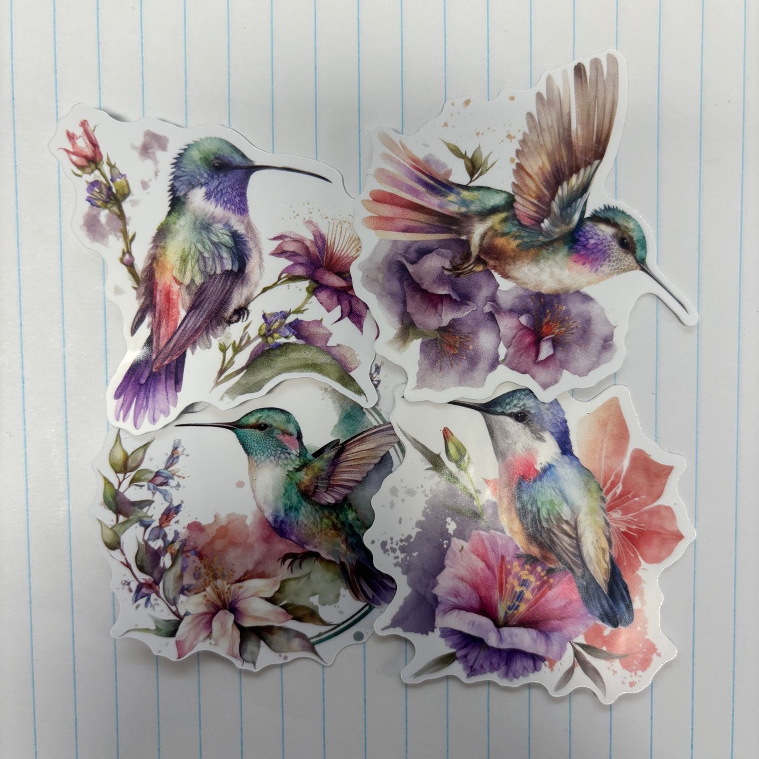 Hummingbird Stickers (4 pk)