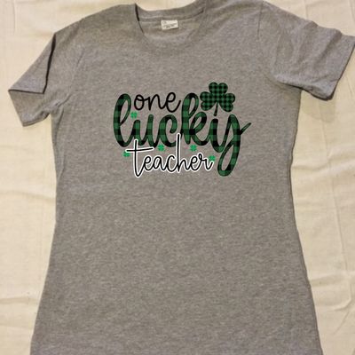 One Lucky Teacher Design For Shirt