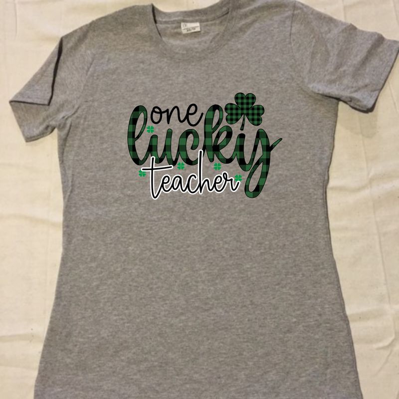 One Lucky Teacher Design For Shirt