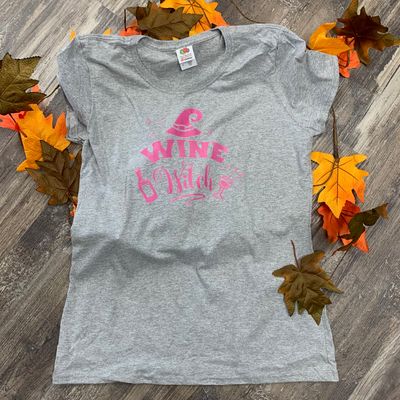 Wine Witch Ladies Shirt Size Large