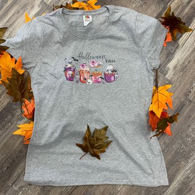 Halloween Vibes Ladies Shirt Size Large