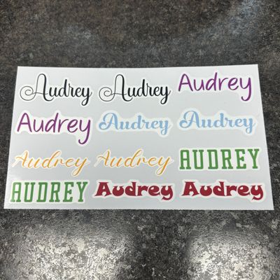 Custom Name Stickers