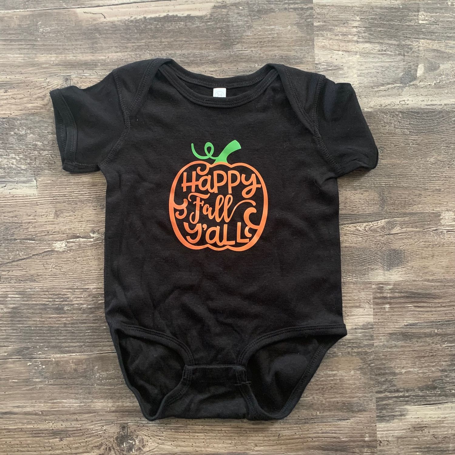 Happy Fall Y&#39;all Infant Shirt Design