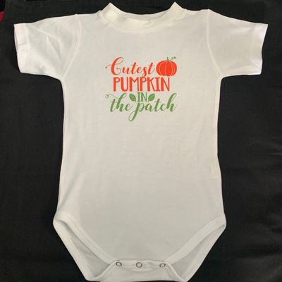 Cutest Pumpkin In The Patch Infant Shirt Design
