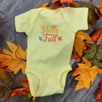 Hello Fall Infant Shirt Design