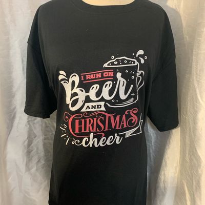 I Run On Beer and Christmas Cheer Design For Shirt