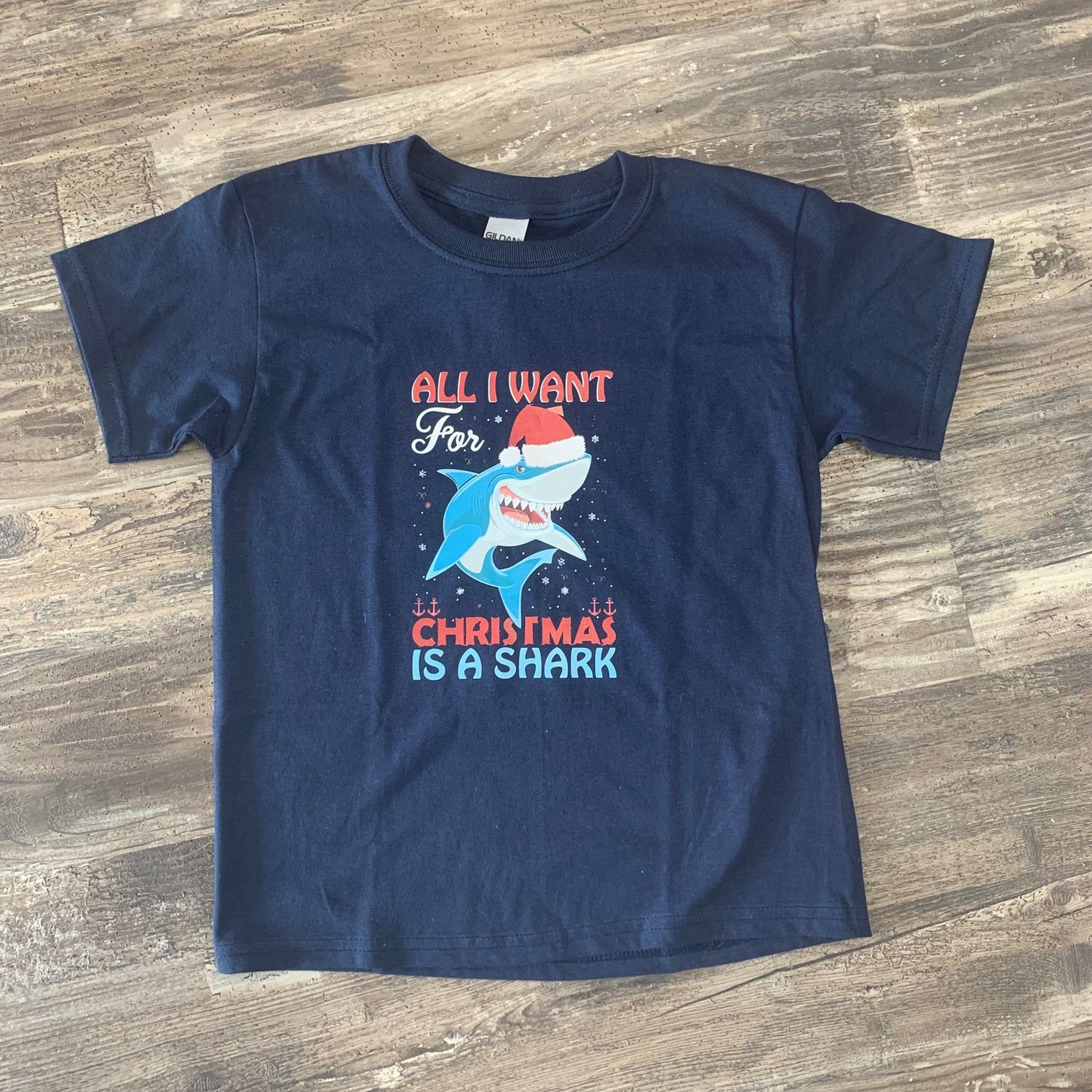 All I Want For Christmas Is A Shark Design for Youth Shirt