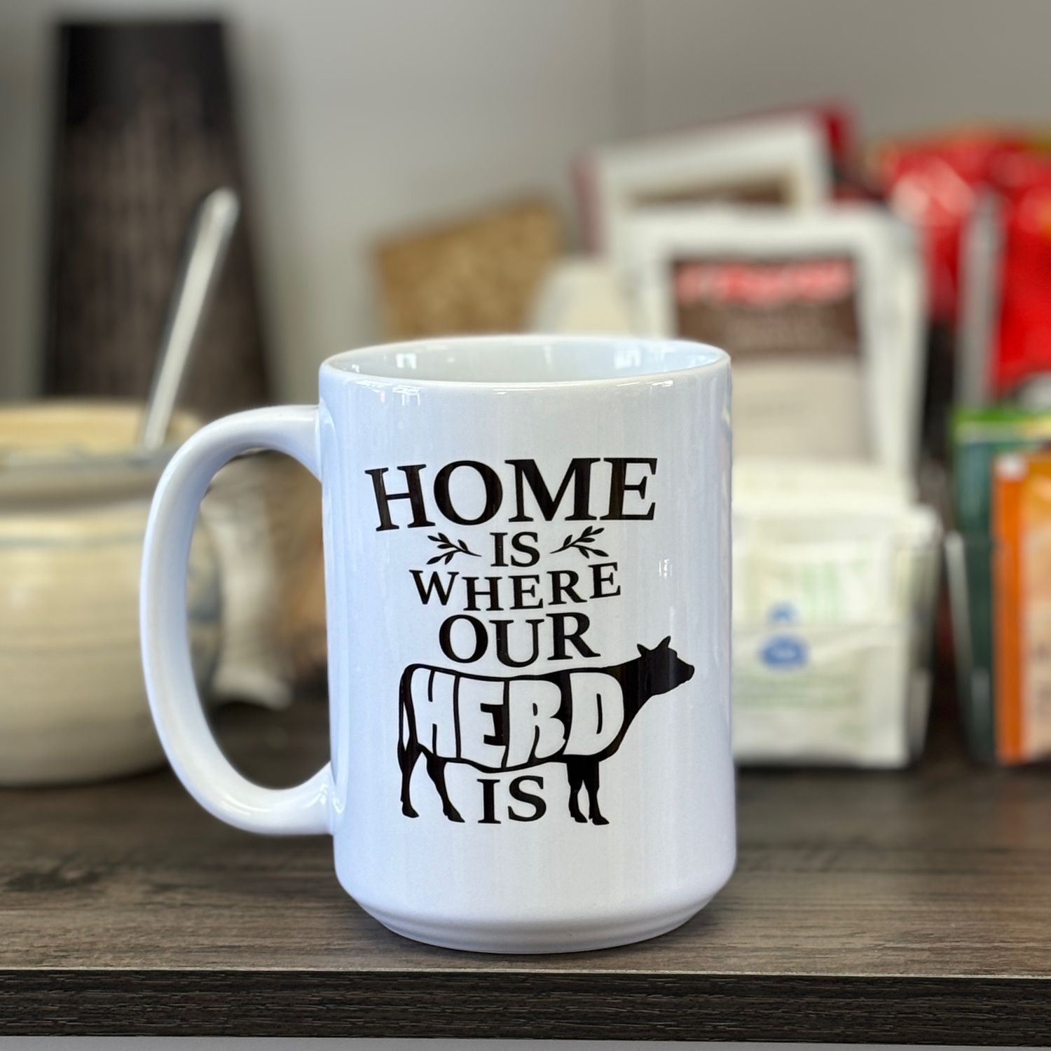 Home is Where Our Herd Is Design for Drinkware
