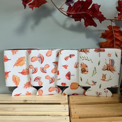 Fall Mushroom Can Cooler Set