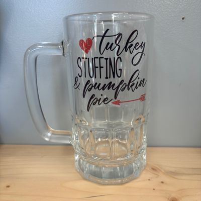 Turkey Stuffing and Pumpkin Pie Design for Drinkware