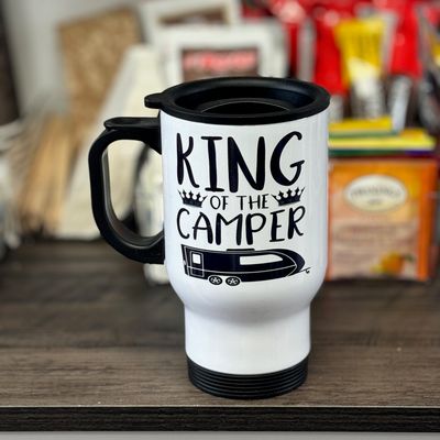 King Of The Camper Design for Drinkware