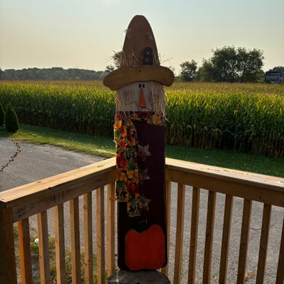 Tall Wooden Scarecrow