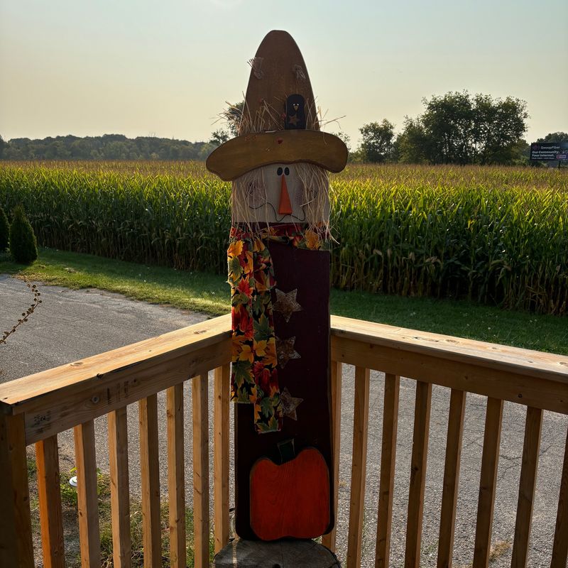 Tall Wooden Scarecrow