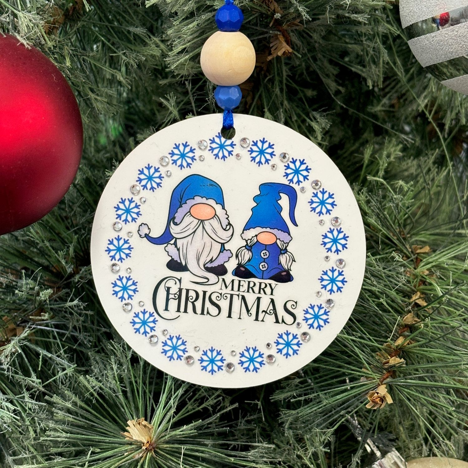 Merry Christmas Gnomes Ornament